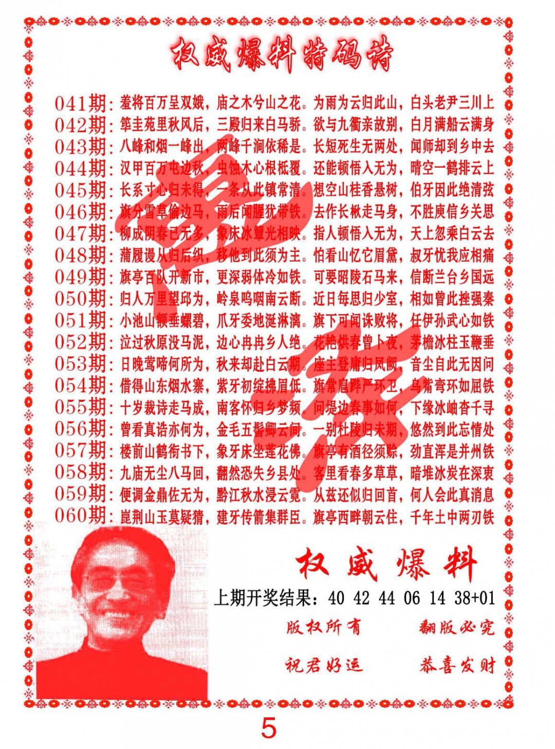 052期权威爆料特码诗[图]