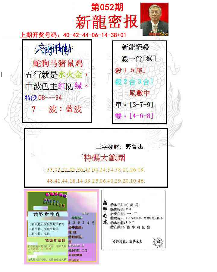 052期新龙密报[图]