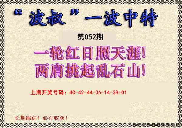 052期波叔一波中特[图]
