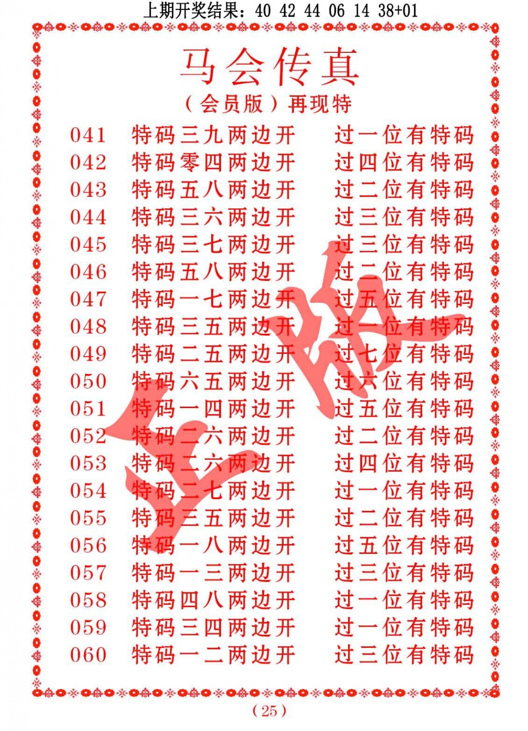 052期马会传真[图]
