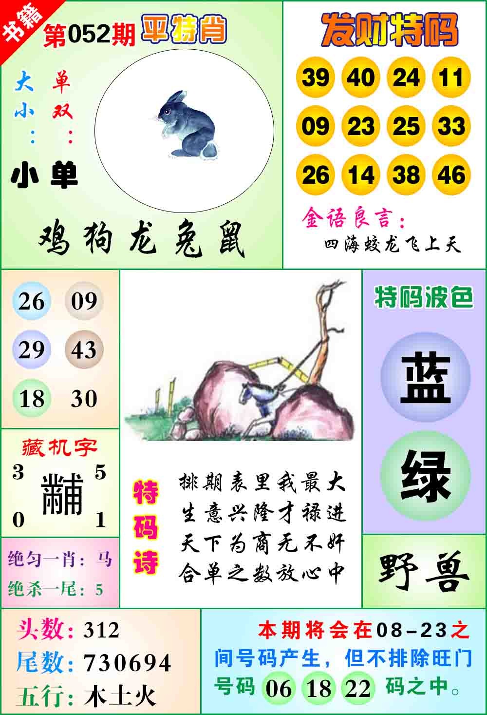 052期澳门天王宝典[图]
