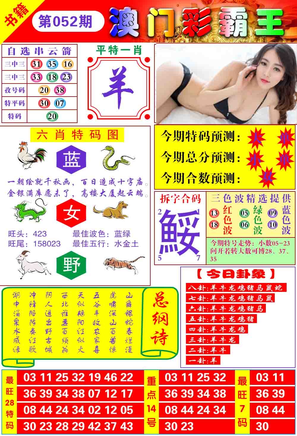 052期澳门彩霸王[图]