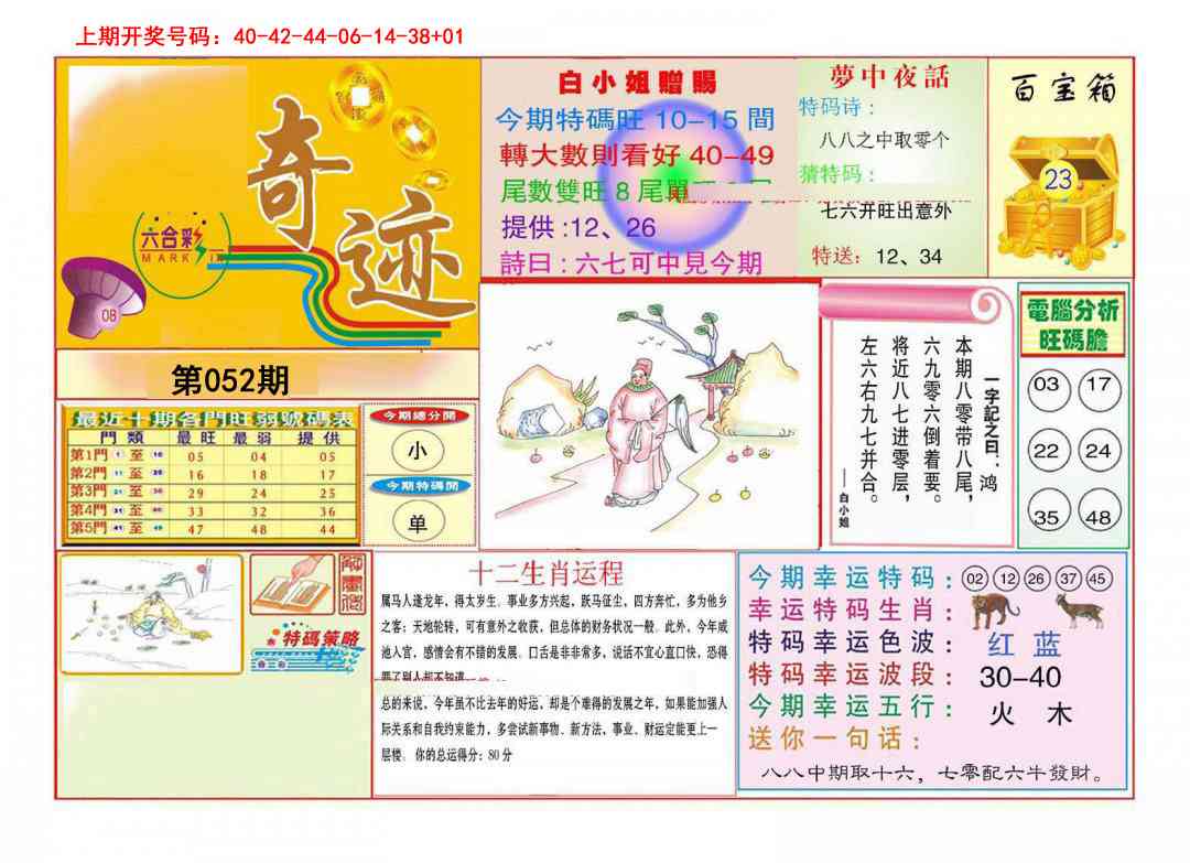 052期九龍奇迹A(推荐)[图]