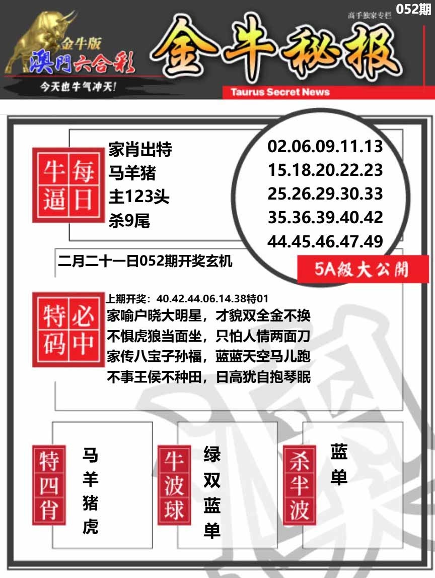 052期金牛秘报A[图]