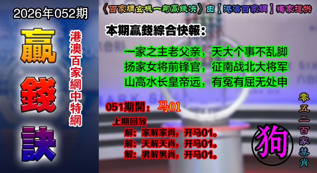 052期百家赢钱决[图]